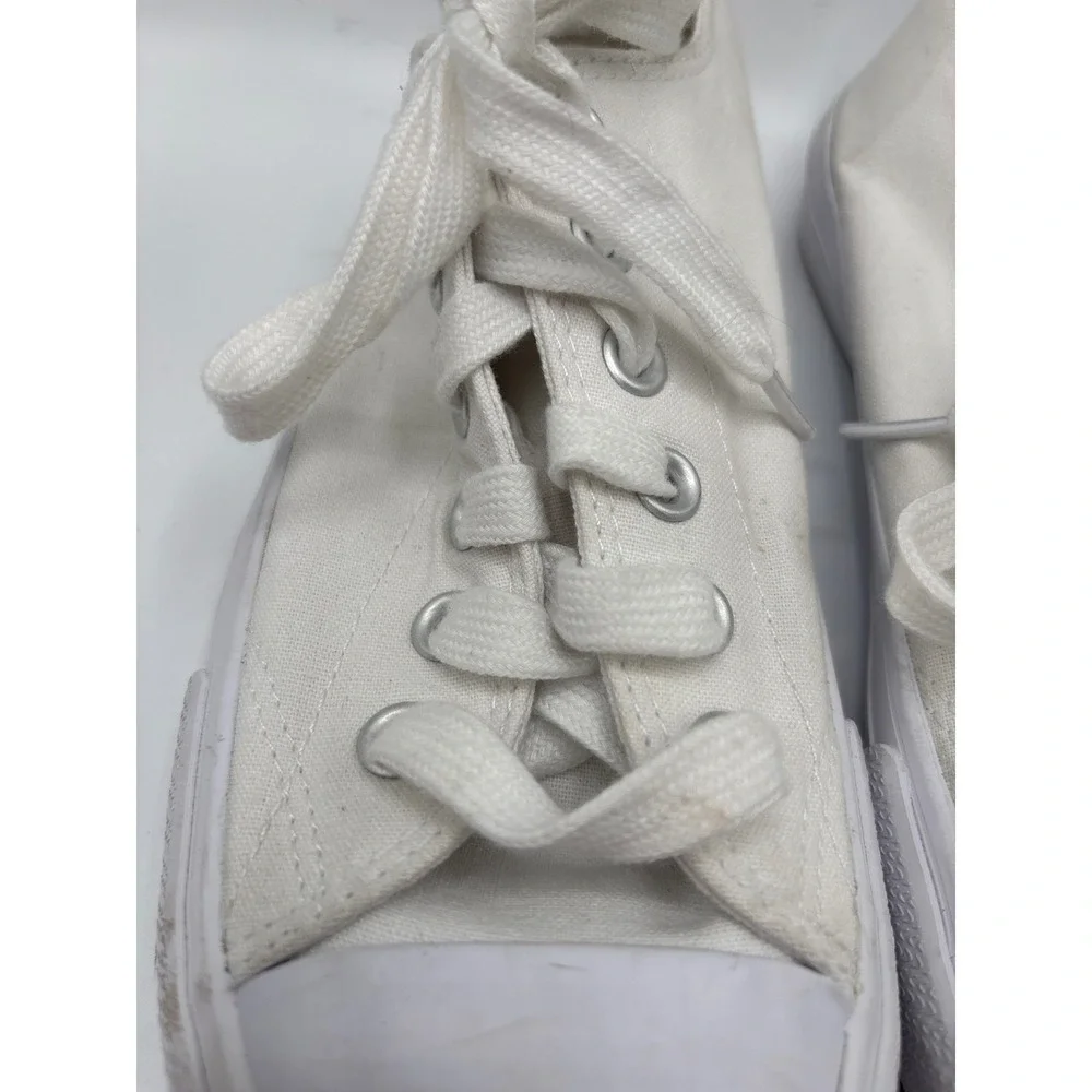 NOBO No Boundaries Men's White Canvas Low Top Sneakers Memory Foam Size 9